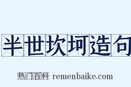 半世坎坷造句是什么意思的图片